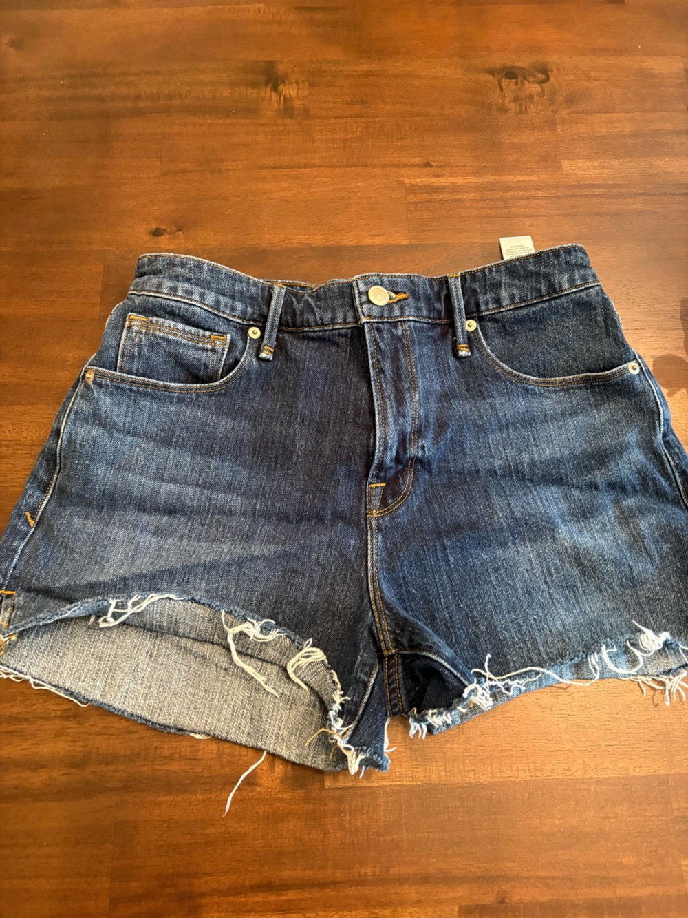 Good American Sz 8/29 Cut-Off High Rise Denim Short Style retail $99